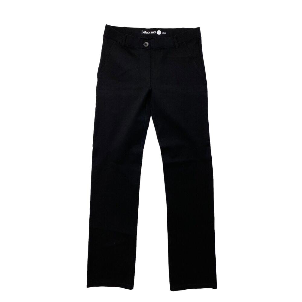 BETABRAND Straight Leg Classic Dress Yoga Pants in Black Small #W0076